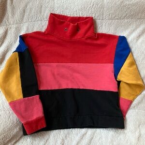 Urban Outfitters Color Block Turtleneck Sweatshirt